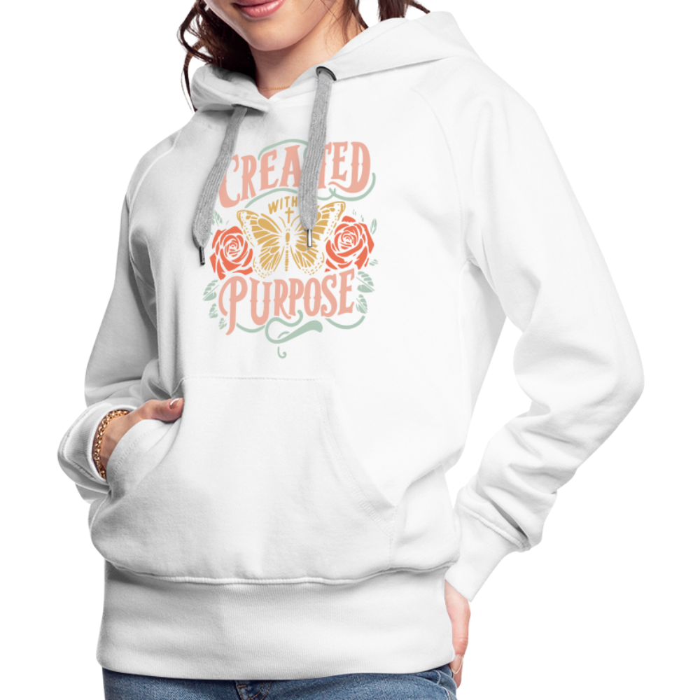 Created with a Purpose Women’s Premium Hoodie - white