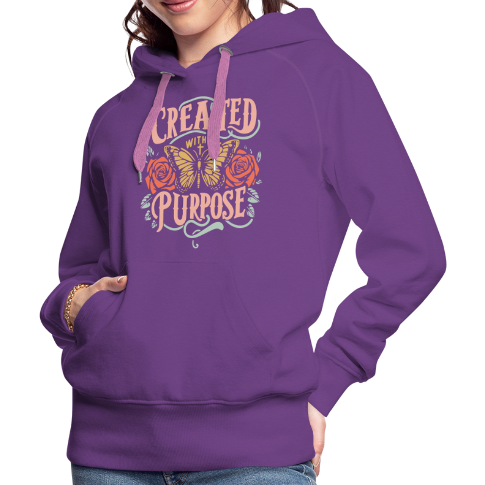 Created with a Purpose Women’s Premium Hoodie - purple 