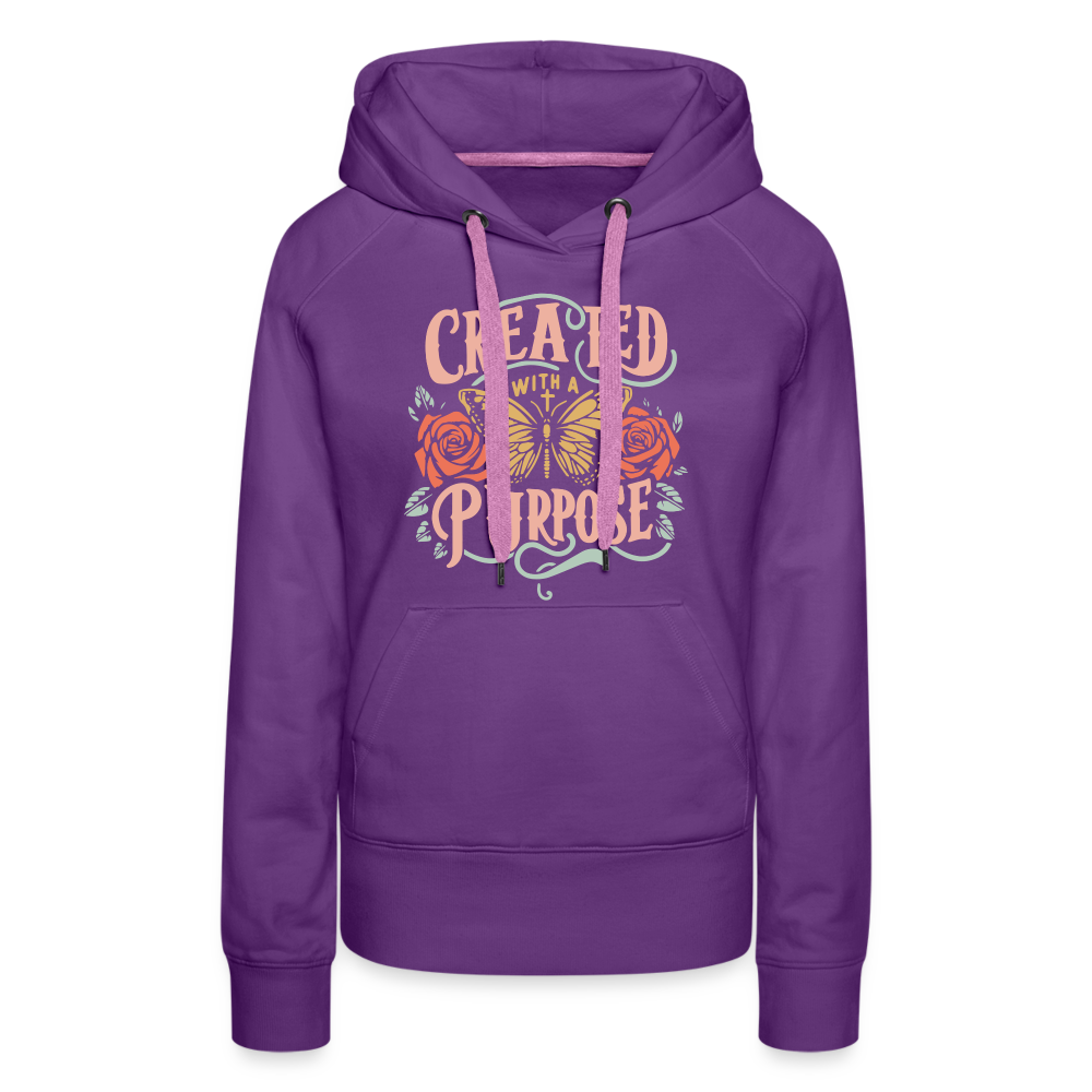 Created with a Purpose Women’s Premium Hoodie - purple 