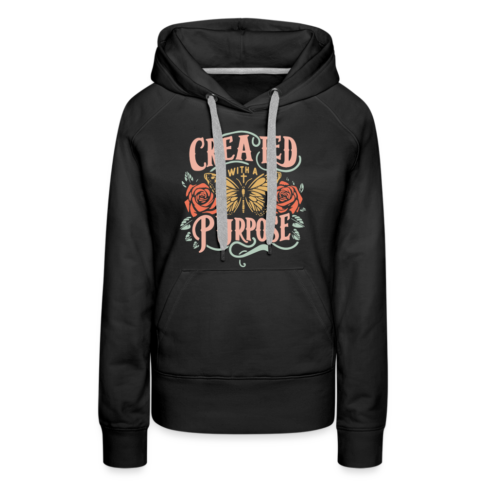 Created with a Purpose Women’s Premium Hoodie - black