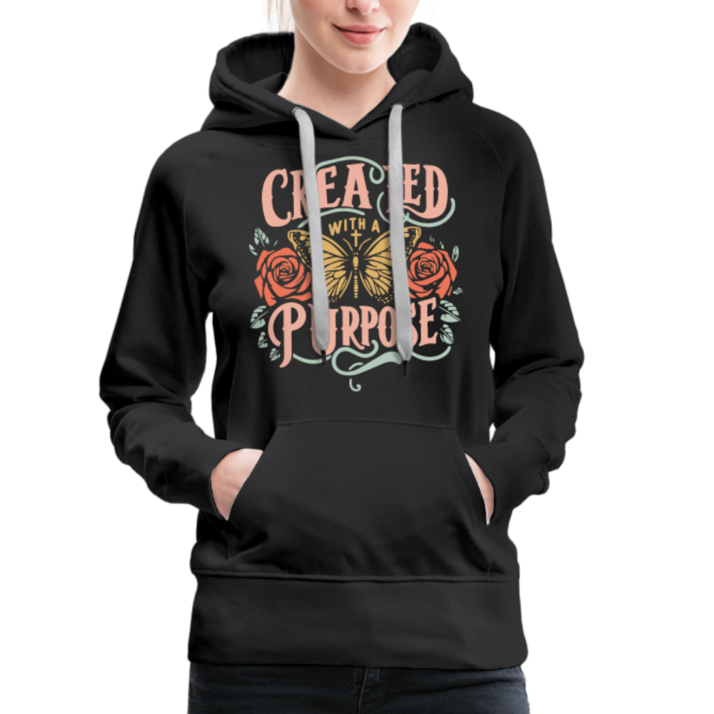 Created with a Purpose Women’s Premium Hoodie - black