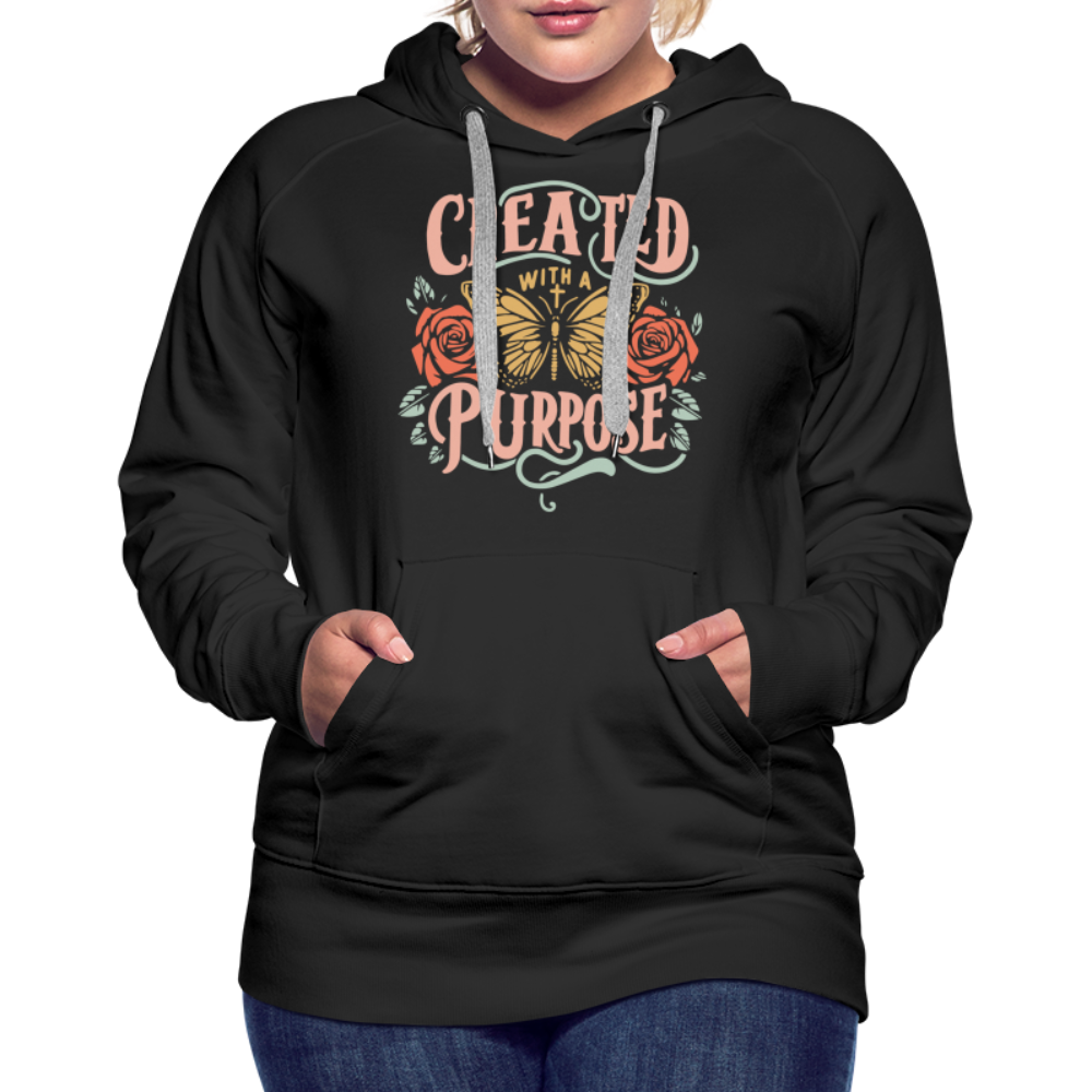 Created with a Purpose Women’s Premium Hoodie - black