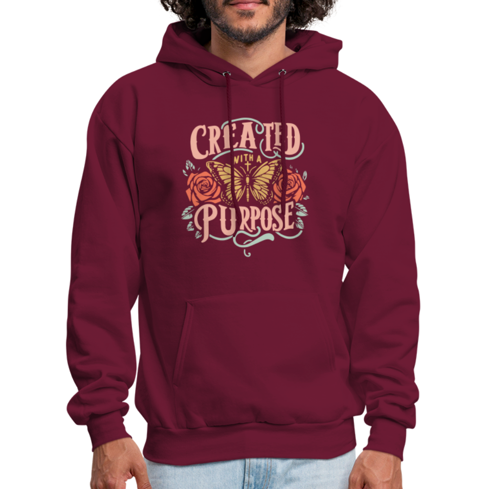 Created with a Purpose Unisex Hoodie - burgundy