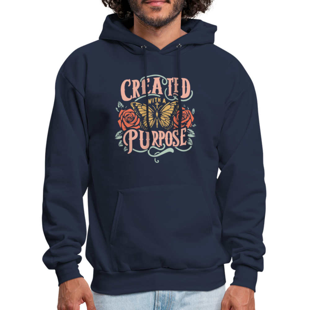 Created with a Purpose Unisex Hoodie - navy