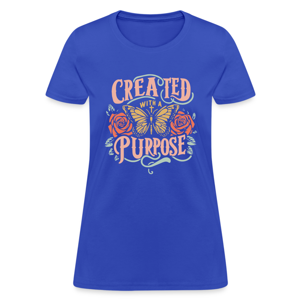 Created with a Purpose Women's T-Shirt - royal blue