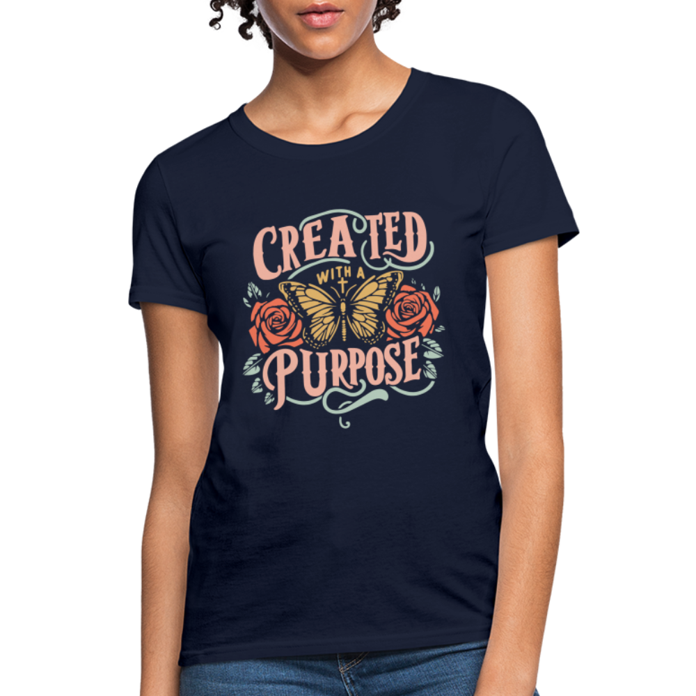 Created with a Purpose Women's T-Shirt - navy