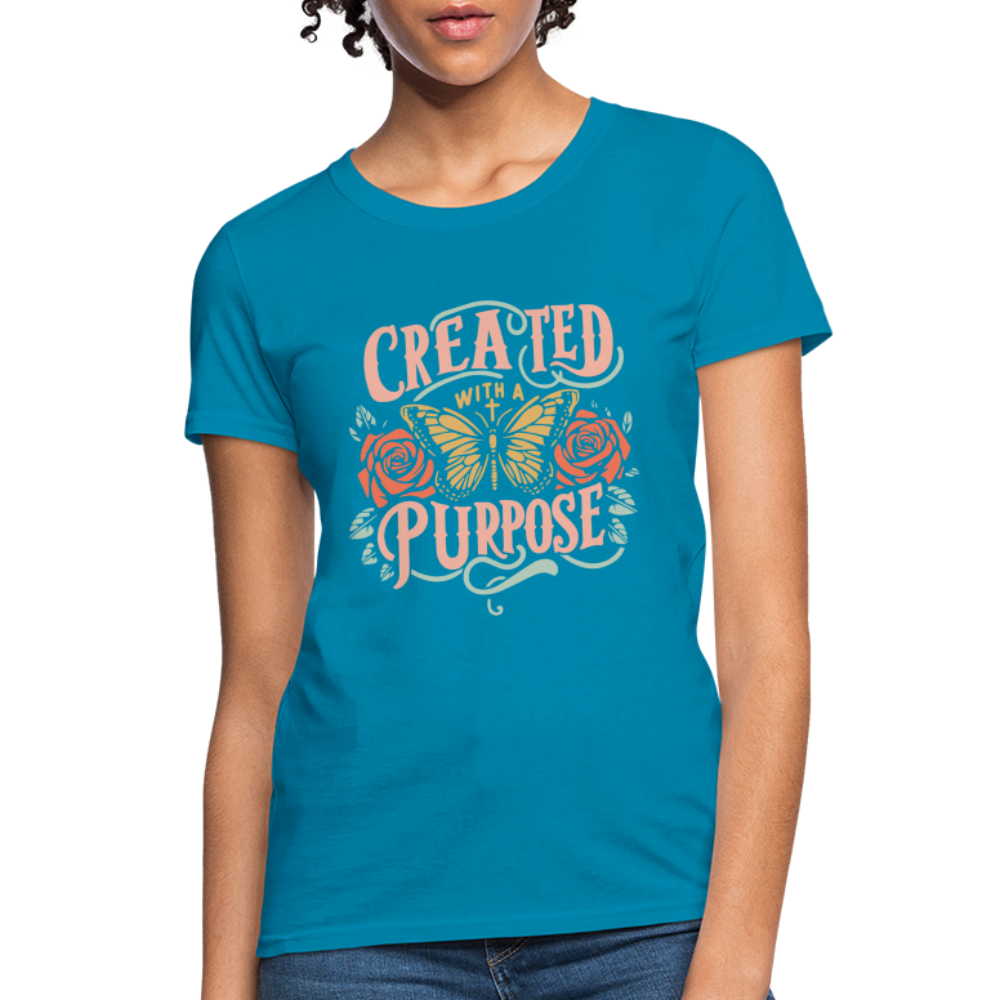 Created with a Purpose Women's T-Shirt - turquoise