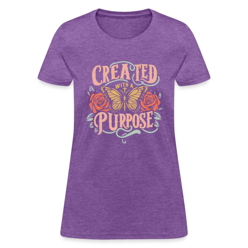 Created with a Purpose Women's T-Shirt - purple heather