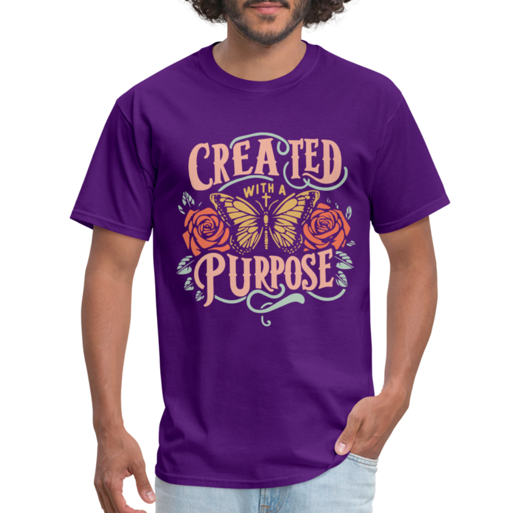 Created with a Purpose T-Shirt - purple