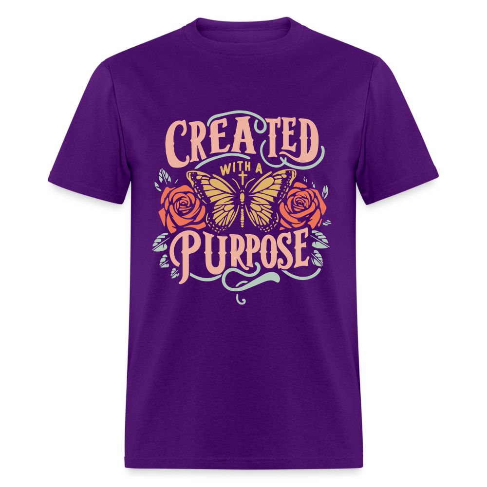 Created with a Purpose T-Shirt - purple