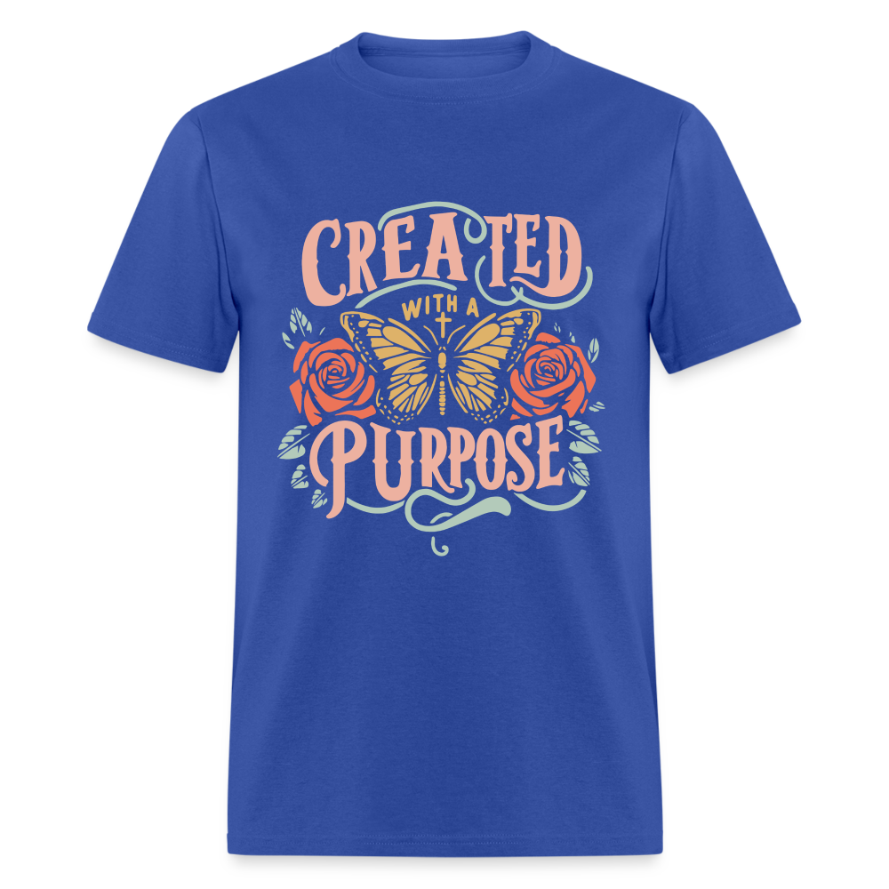 Created with a Purpose T-Shirt - royal blue