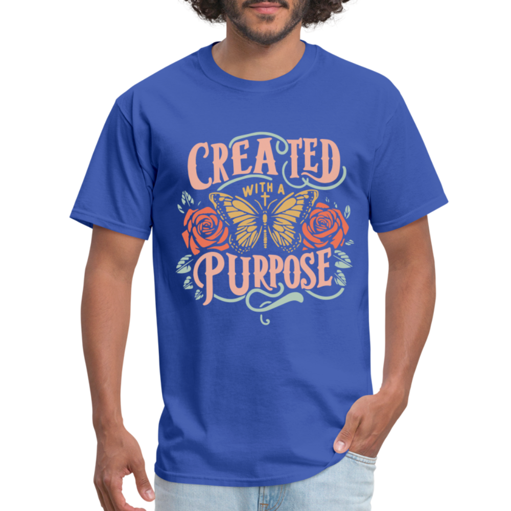 Created with a Purpose T-Shirt - royal blue