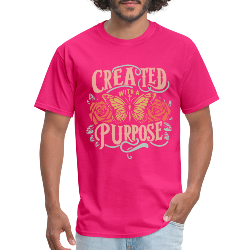 Created with a Purpose T-Shirt - fuchsia