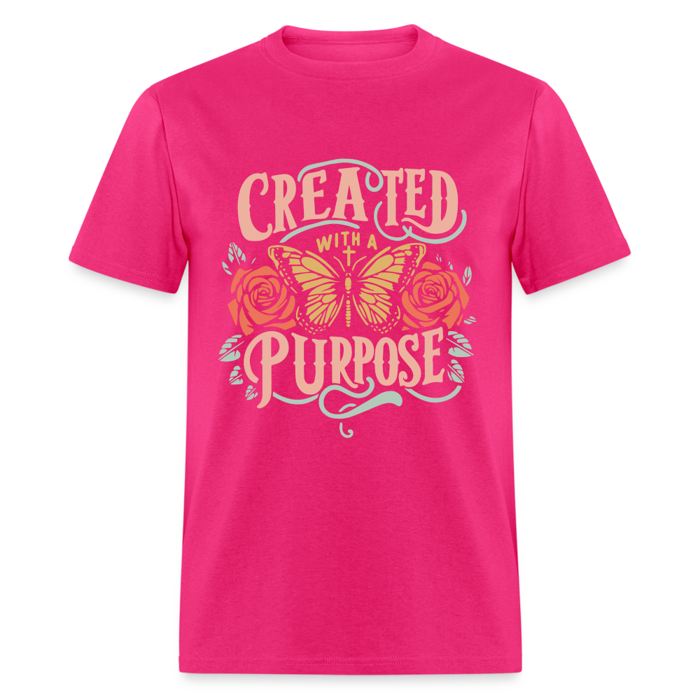 Created with a Purpose T-Shirt - fuchsia