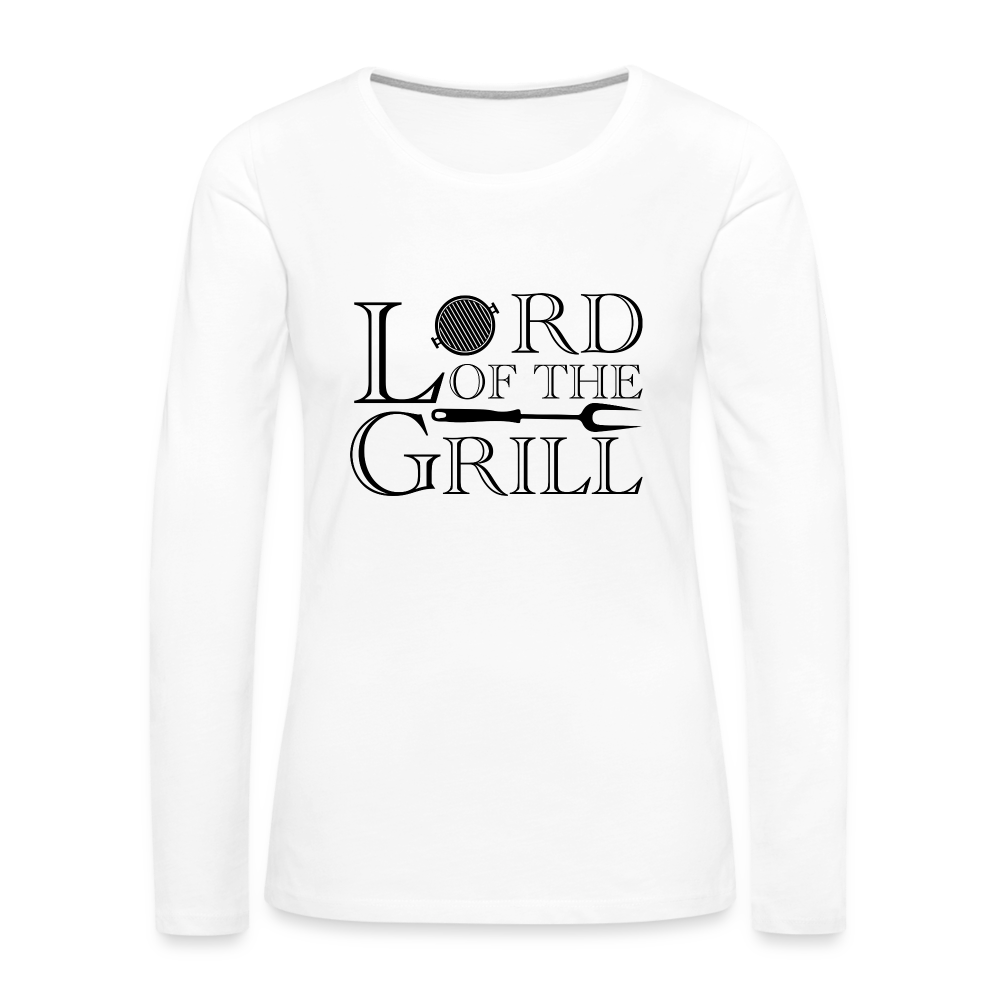 Lord of the Grill Women's Premium Long Sleeve T-Shirt - white