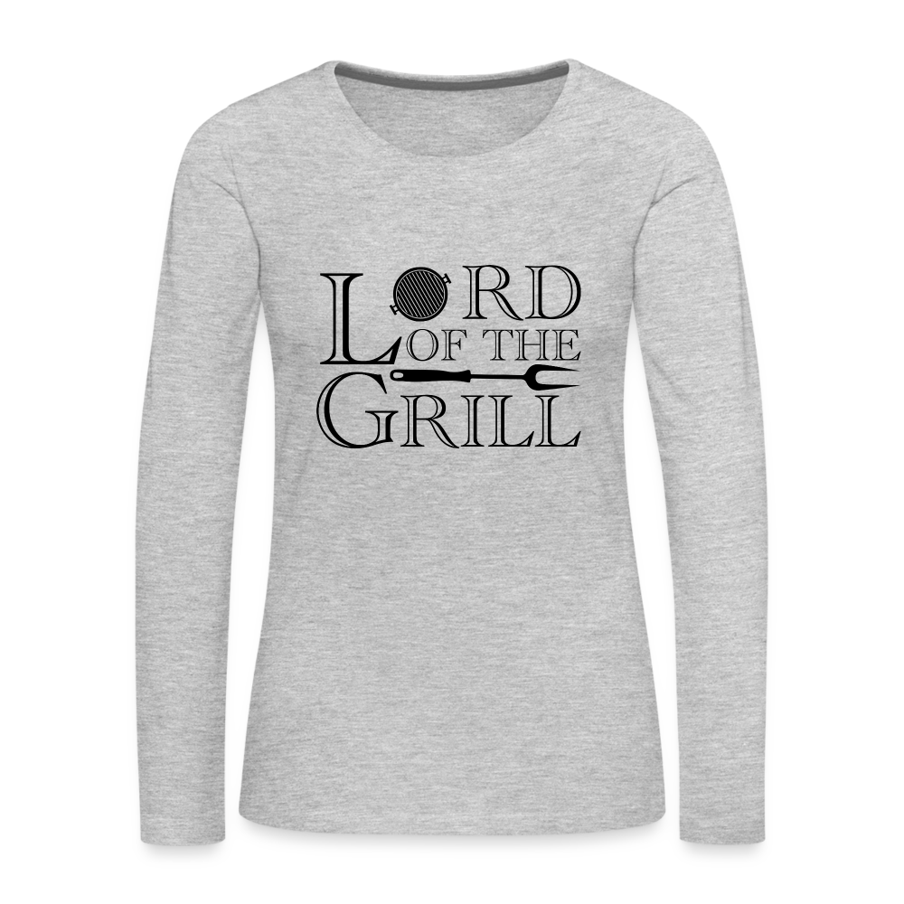 Lord of the Grill Women's Premium Long Sleeve T-Shirt - heather gray