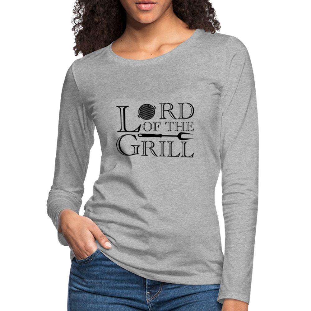 Lord of the Grill Women's Premium Long Sleeve T-Shirt - heather gray