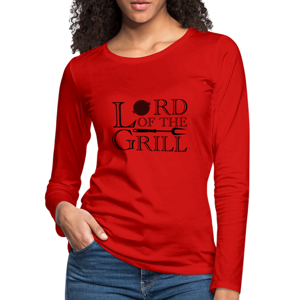 Lord of the Grill Women's Premium Long Sleeve T-Shirt - red