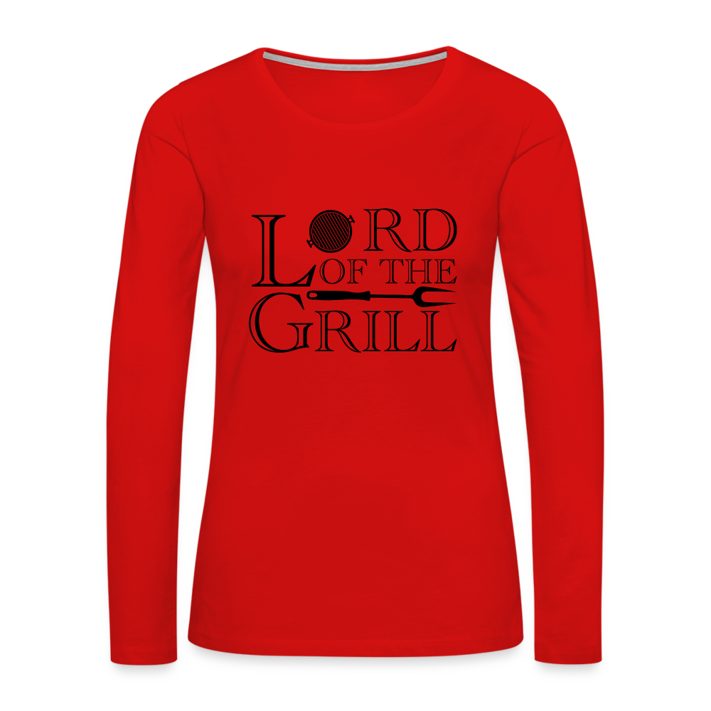 Lord of the Grill Women's Premium Long Sleeve T-Shirt - red