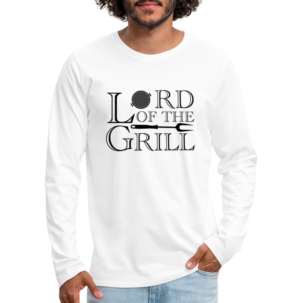 Lord of the Grill Men's Premium Long Sleeve T-Shirt - white