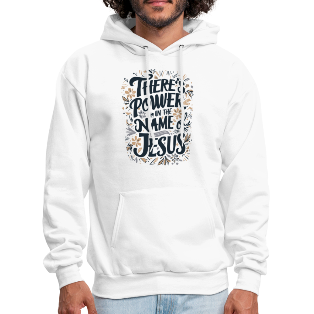 There's Power in the Name of Jesus Hoodie - white