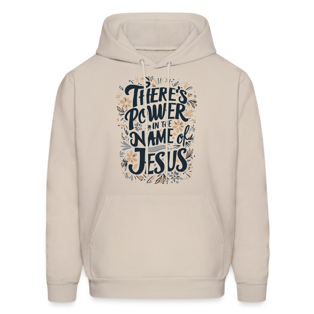 There's Power in the Name of Jesus Hoodie - Sand