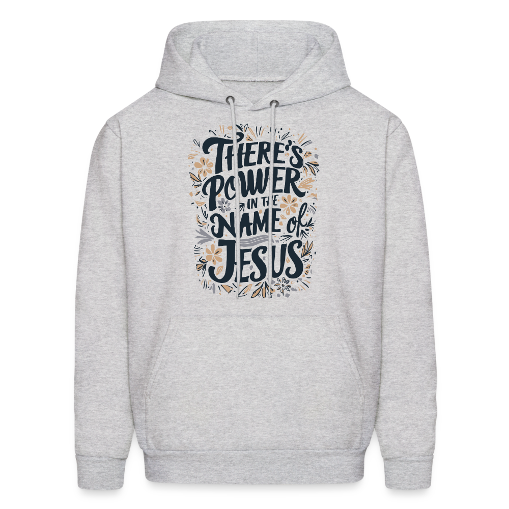 There's Power in the Name of Jesus Hoodie - ash 