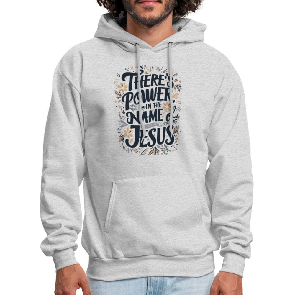 There's Power in the Name of Jesus Hoodie - ash 