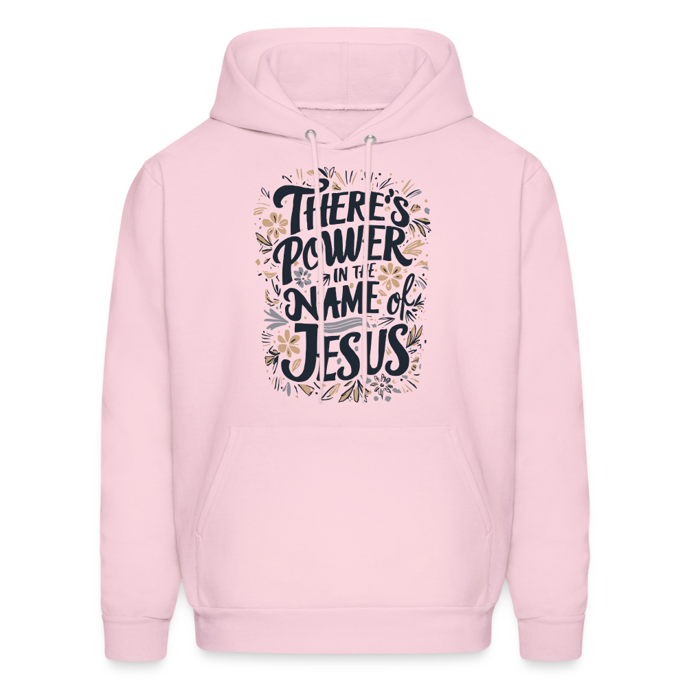 There's Power in the Name of Jesus Hoodie - pale pink