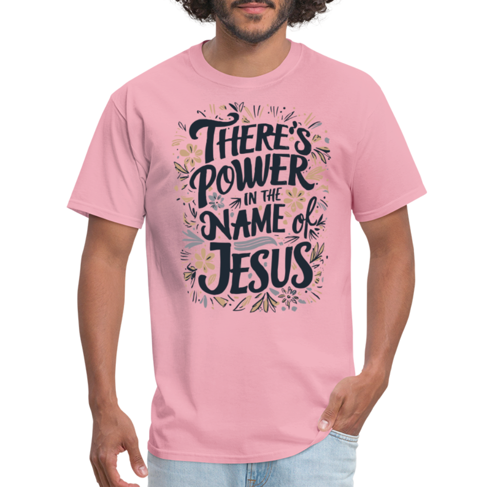 There's Power in the Name of Jesus T-Shirt - pink