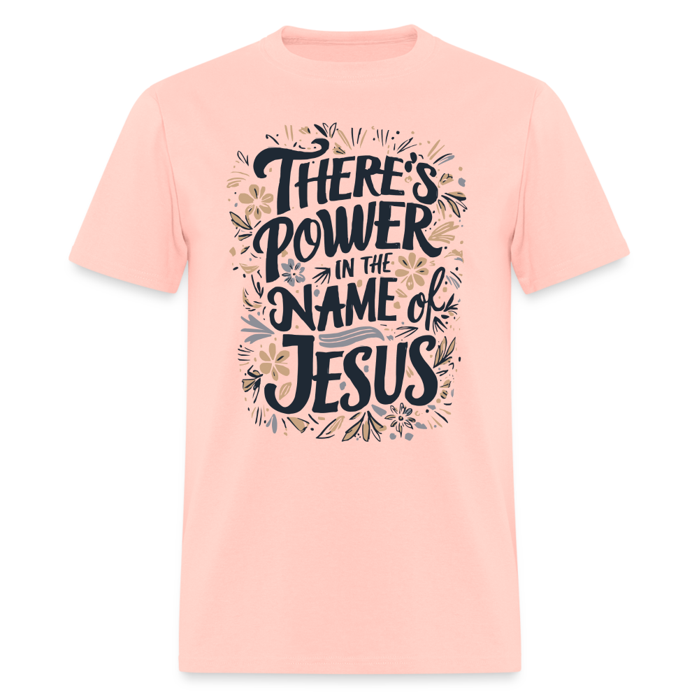 There's Power in the Name of Jesus T-Shirt - blush pink 