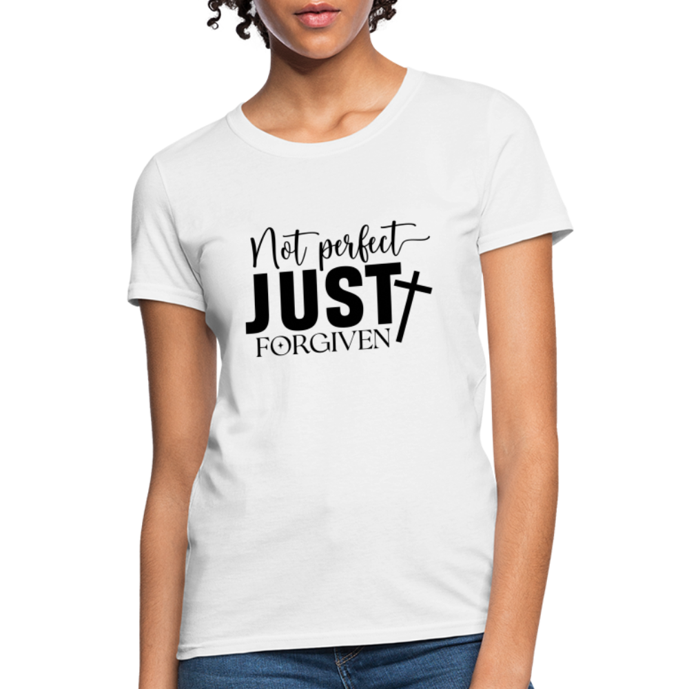 Not Perfect Just Forgiven Women's T-Shirt - white