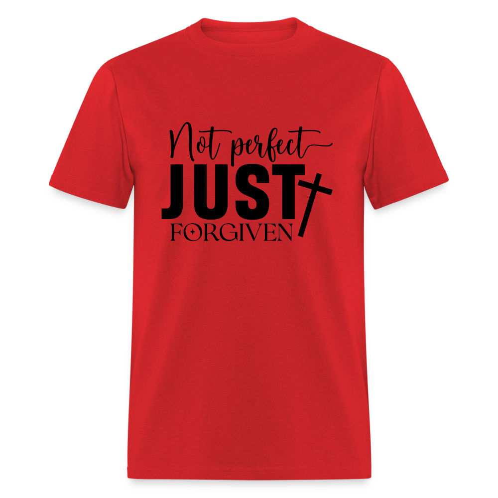 Not Perfect Just Forgiven T-Shirt - red