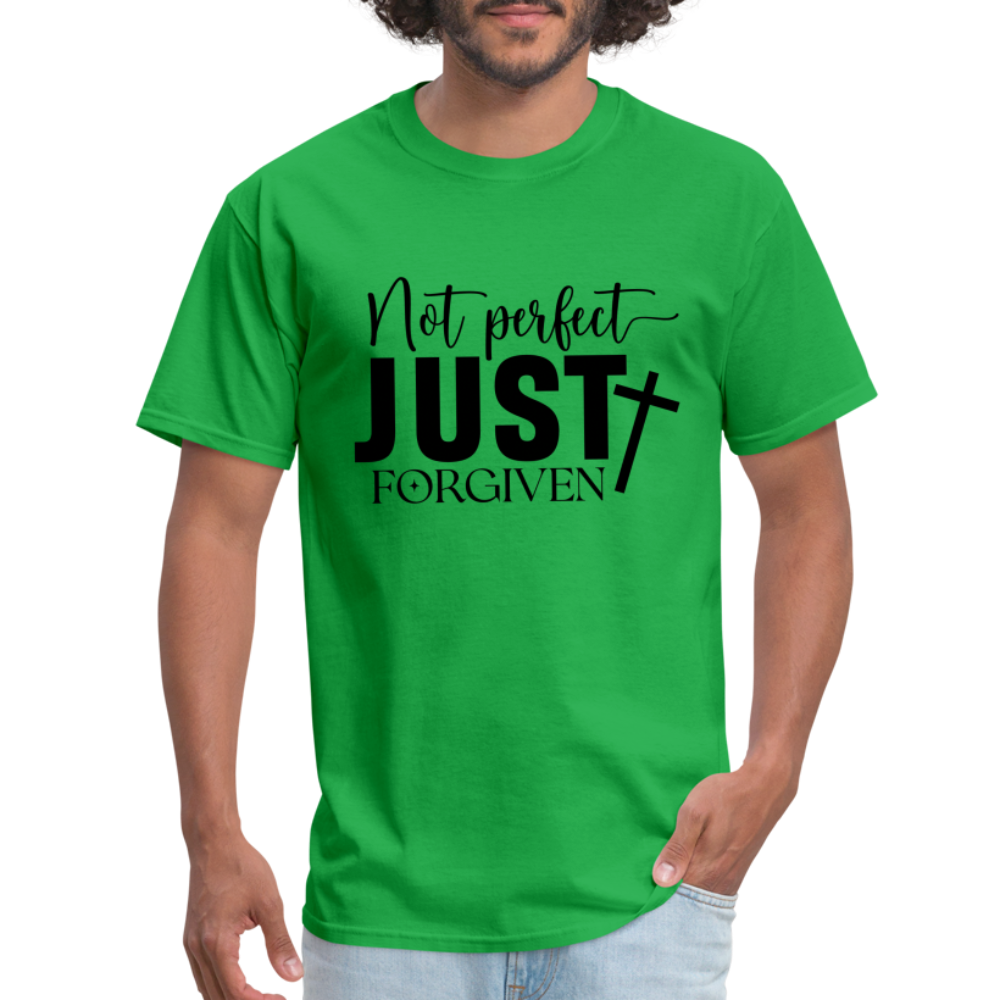 Not Perfect Just Forgiven T-Shirt - bright green