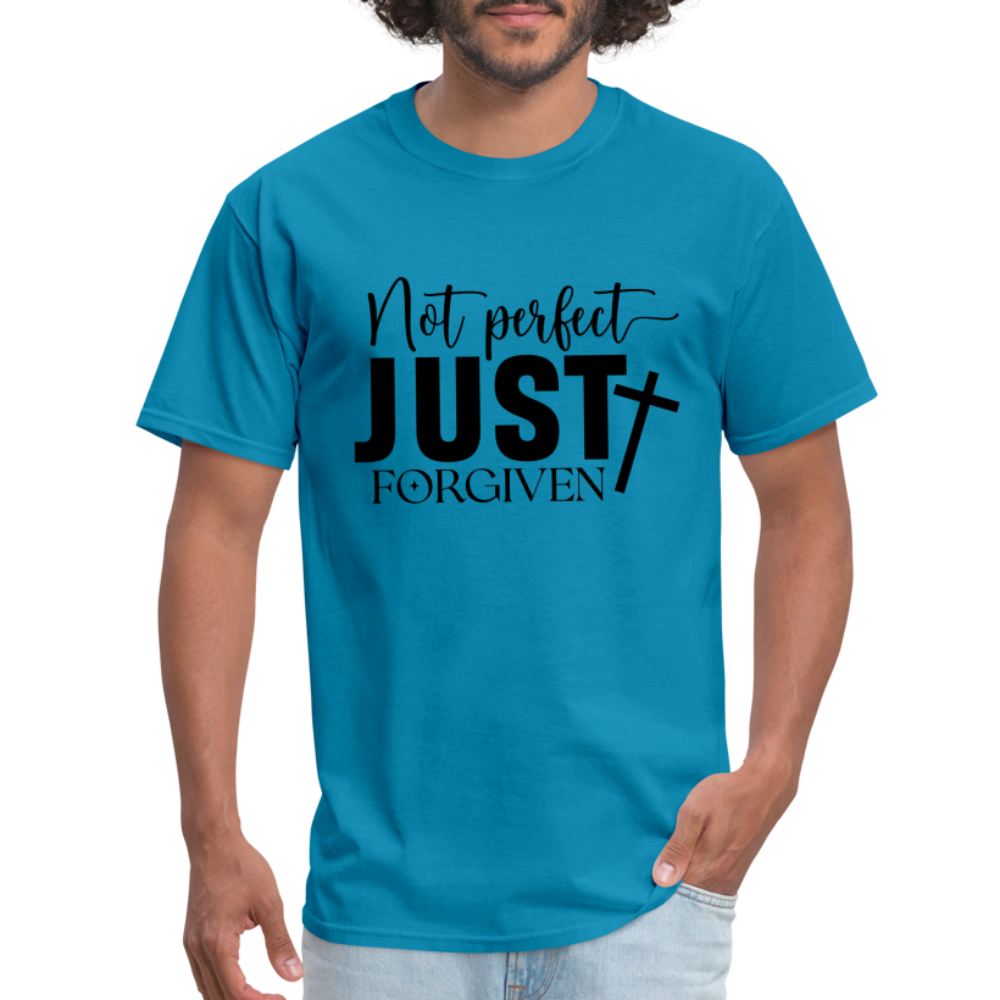 Not Perfect Just Forgiven T-Shirt - turquoise