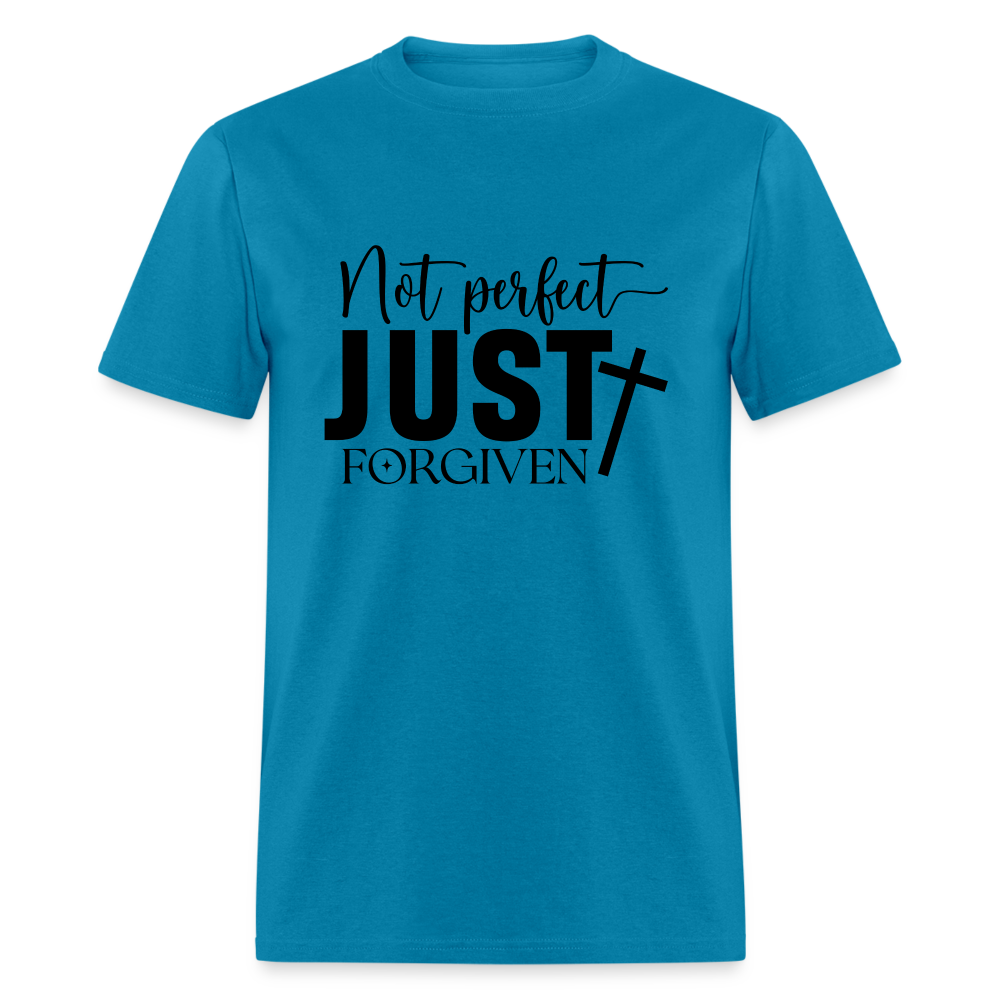 Not Perfect Just Forgiven T-Shirt - turquoise