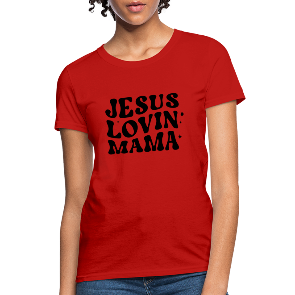 Jesus Lovin Mama Women's T-Shirt - red