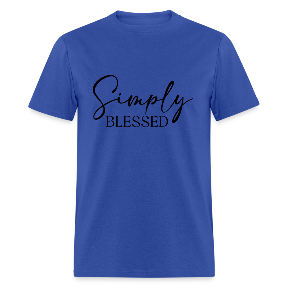 Simply Blessed T-Shirt - royal blue