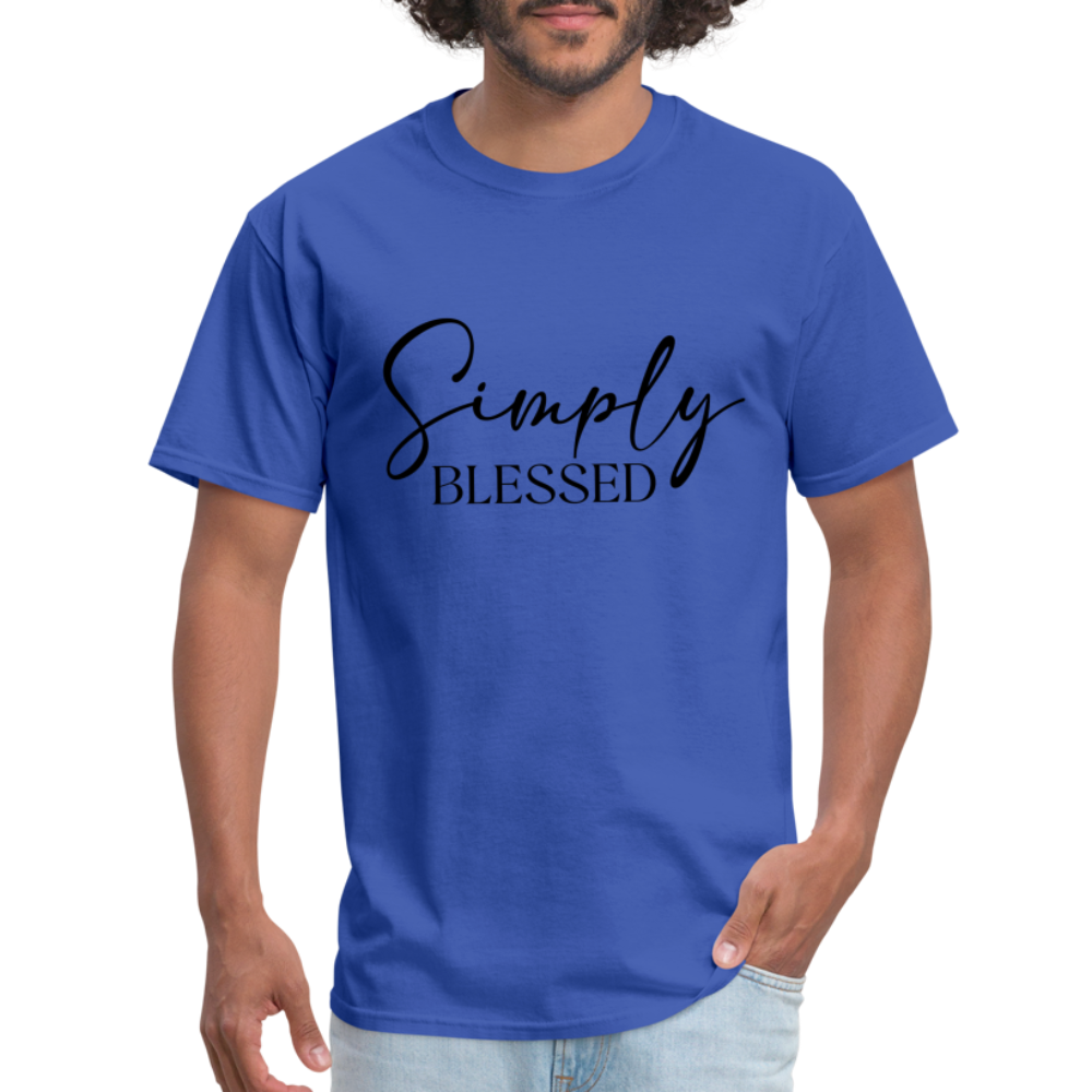 Simply Blessed T-Shirt - royal blue