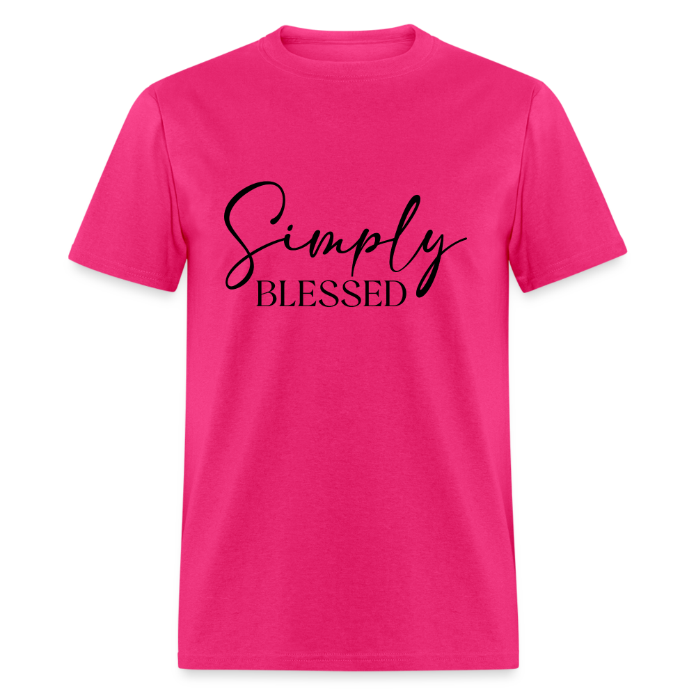 Simply Blessed T-Shirt - fuchsia