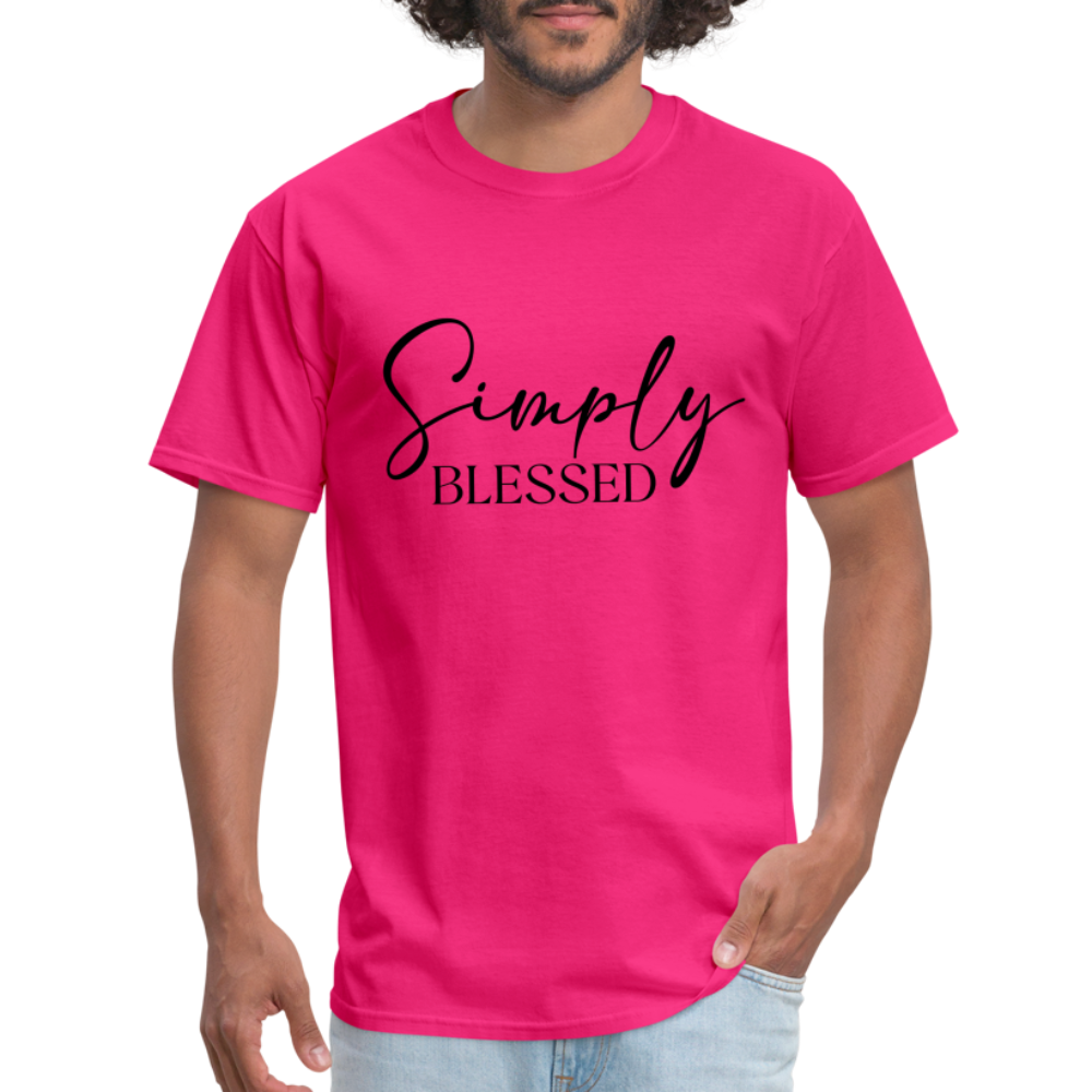 Simply Blessed T-Shirt - fuchsia