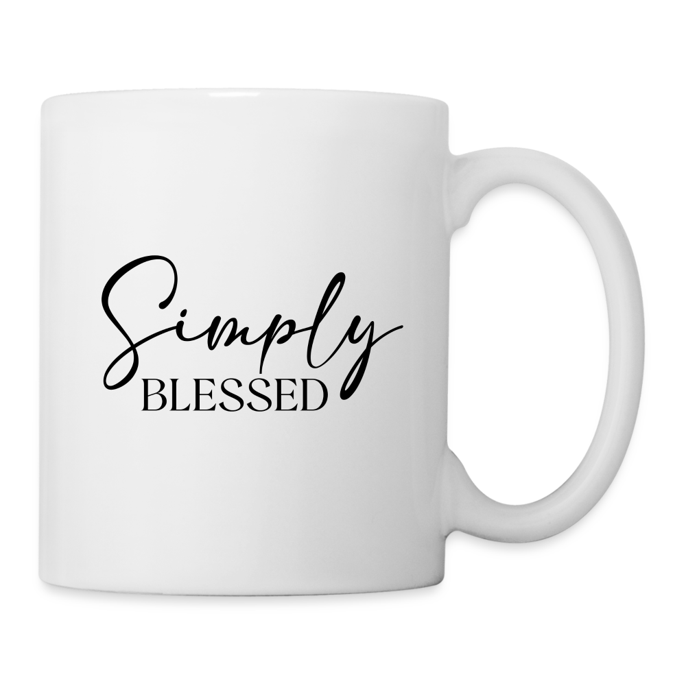 Simply Blessed Coffee Mug - white