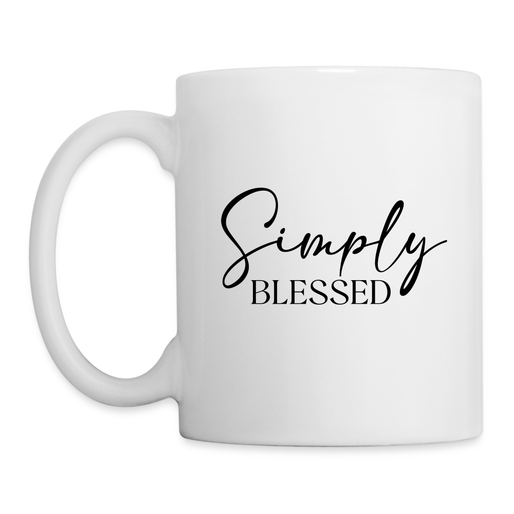 Simply Blessed Coffee Mug - white