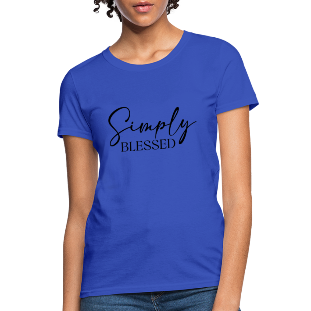 Simply Blessed Women's T-Shirt - royal blue