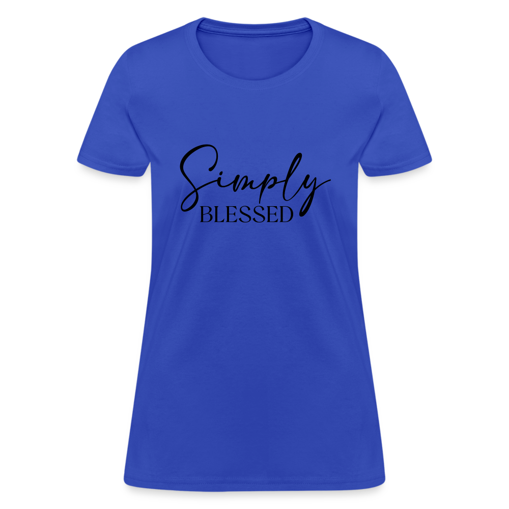 Simply Blessed Women's T-Shirt - royal blue