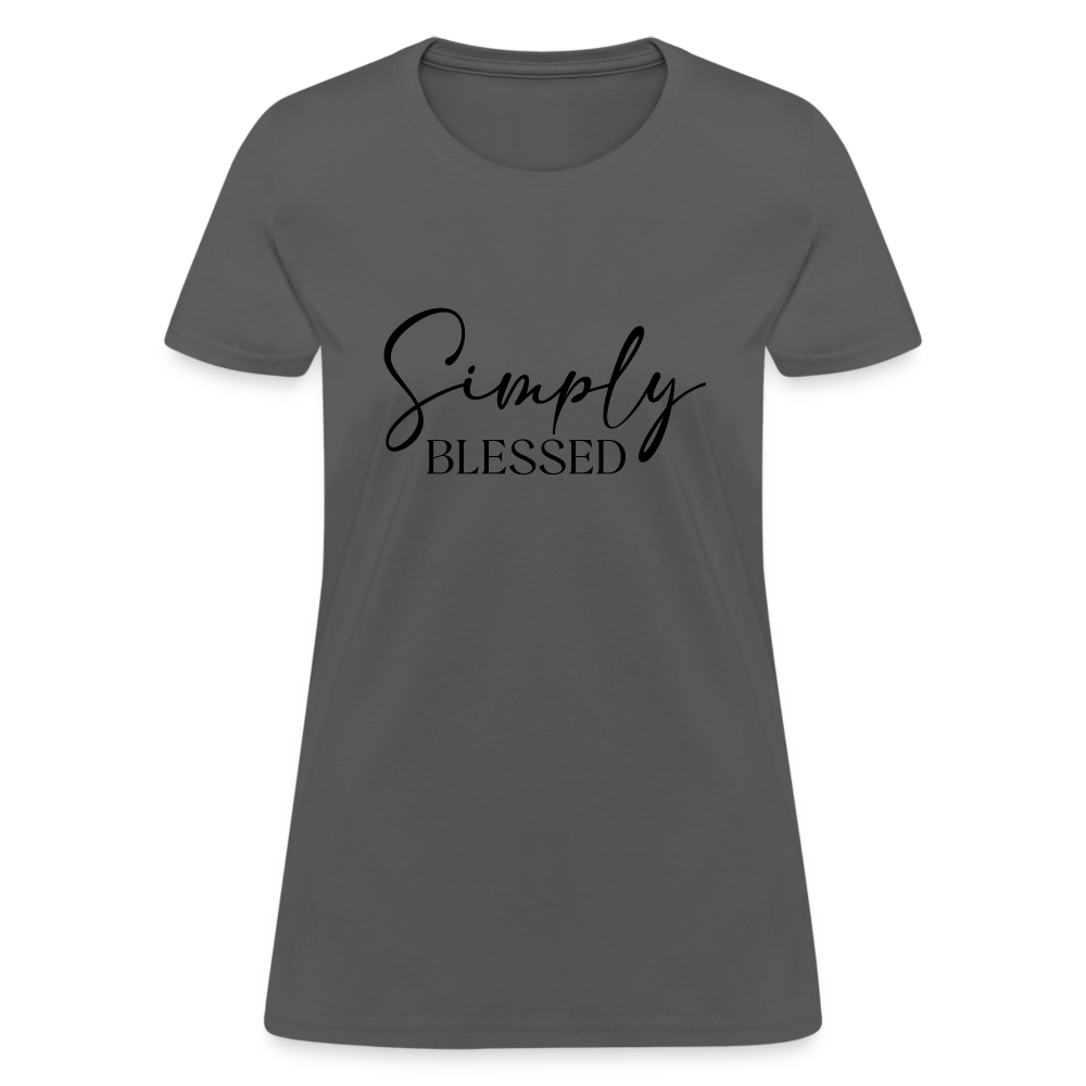 Simply Blessed Women's T-Shirt - charcoal