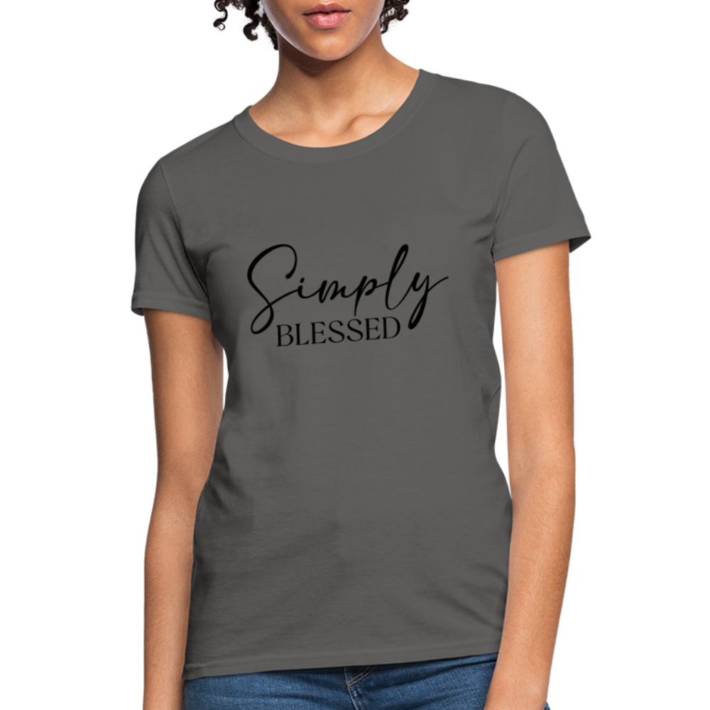 Simply Blessed Women's T-Shirt - charcoal