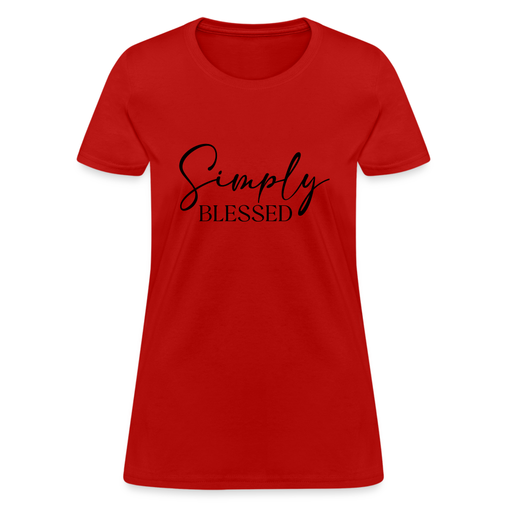 Simply Blessed Women's T-Shirt - red