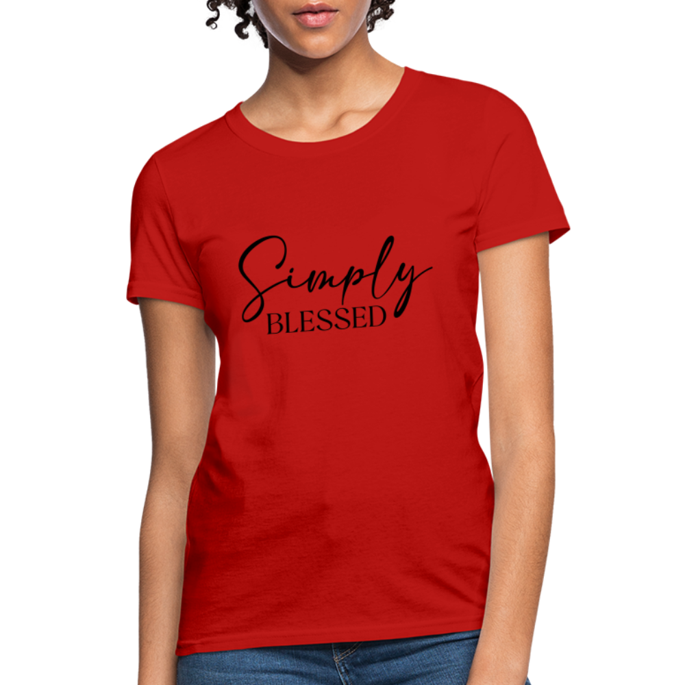 Simply Blessed Women's T-Shirt - red