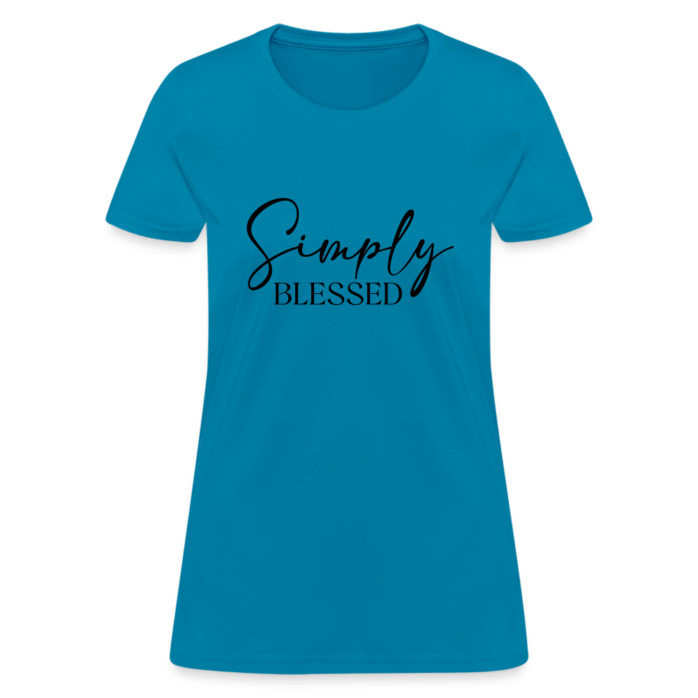 Simply Blessed Women's T-Shirt - turquoise